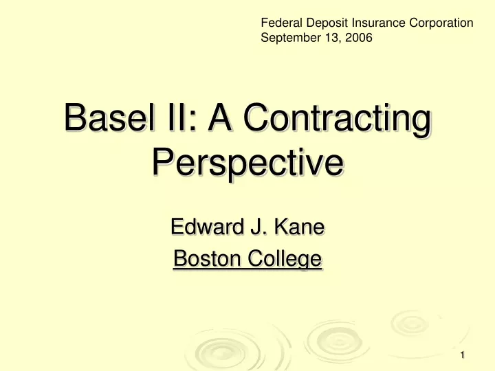 basel ii a contracting perspective