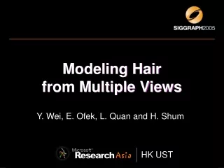 Modeling Hair  from Multiple Views