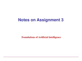 Notes on Assignment 3
