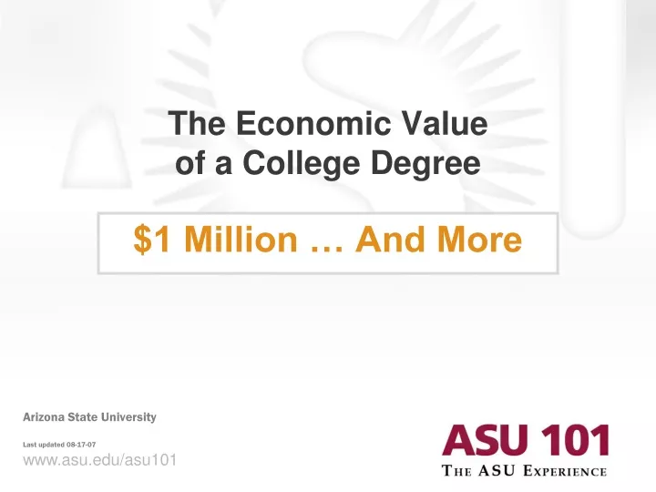 the economic value of a college degree