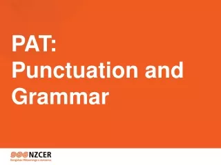 PAT:  Punctuation and Grammar