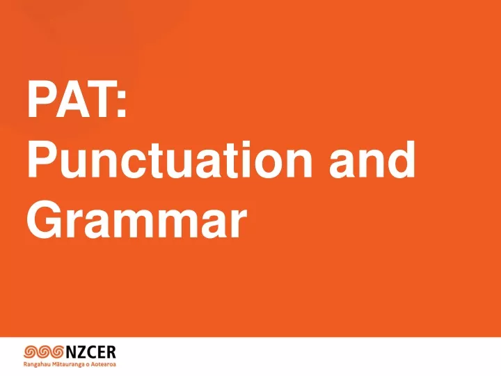 pat punctuation and grammar