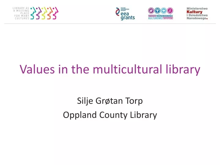values in the multicultural library