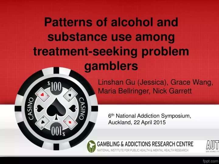 patterns of alcohol and substance use among treatment seeking problem gamblers