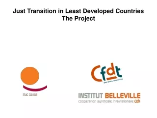 Just Transition in Least Developed Countries The Project