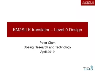 KM2SILK translator – Level 0 Design