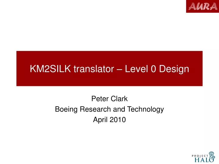 km2silk translator level 0 design