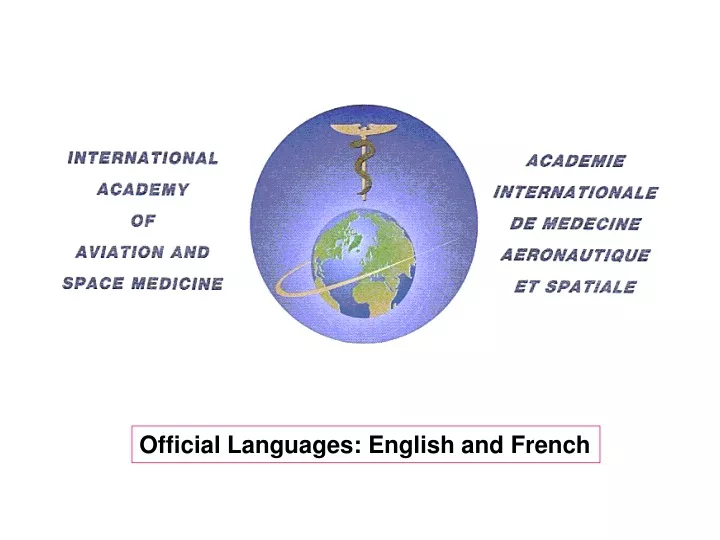 official languages english and french