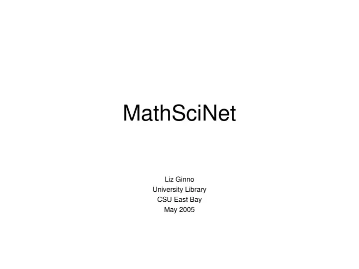 mathscinet