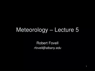 Meteorology – Lecture 5