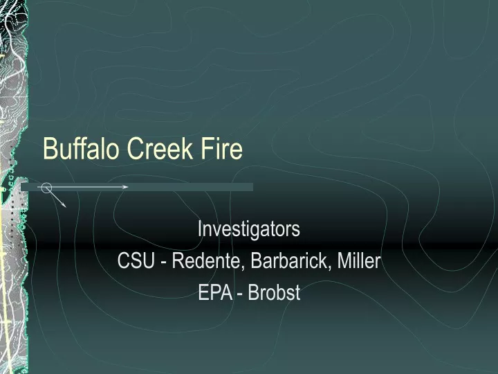 buffalo creek fire