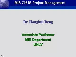 Dr. Honghui Deng