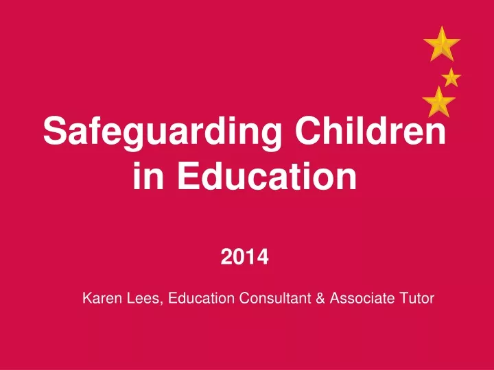 safeguarding children in education 2014