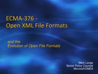 ECMA-376 -  Open XML File Formats
