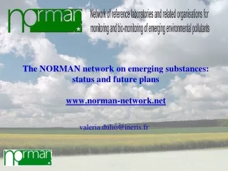 The NORMAN network on emerging substances: status and future plans   norman-network