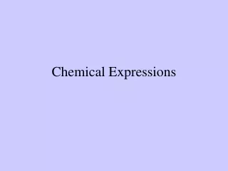 Chemical Expressions