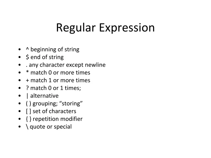 regular expression