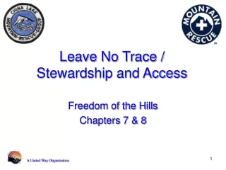 Leave No Trace / Stewardship and Access