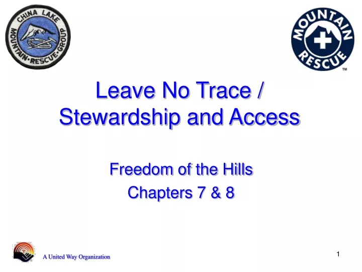 leave no trace stewardship and access