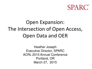 Open Expansion:  The Intersection of Open Access, Open Data and OER