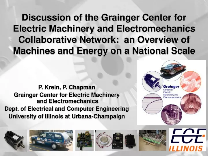 discussion of the grainger center for electric