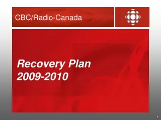 Recovery Plan  2009-2010