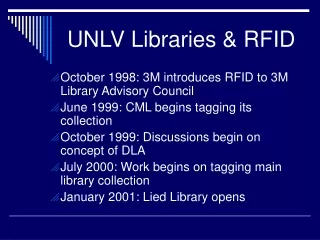 UNLV Libraries &amp; RFID