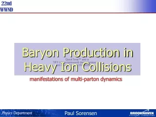 Baryon Production in Heavy Ion Collisions