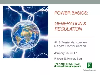 Power  BASICS: GENERATION &amp; REGULATION