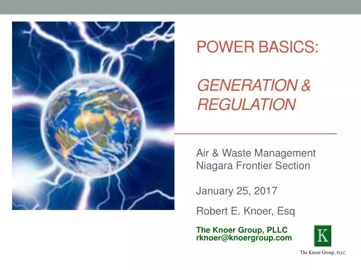 power basics generation regulation