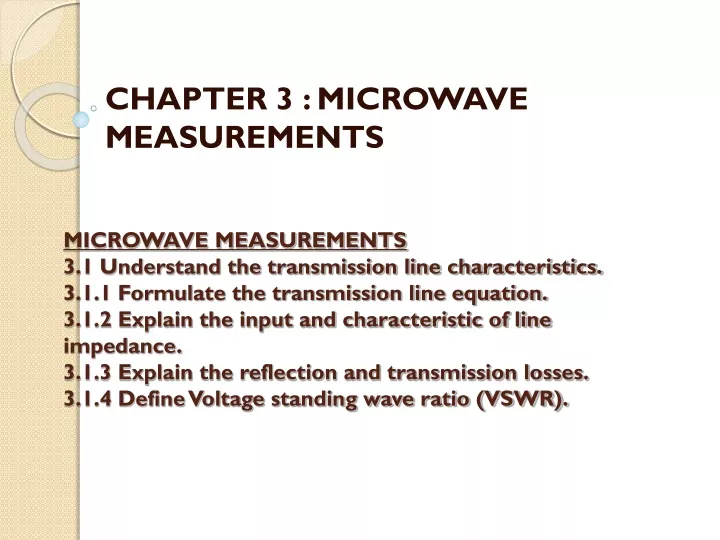 chapter 3 microwave measurements