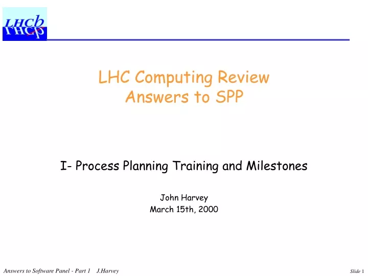 lhc computing review answers to spp
