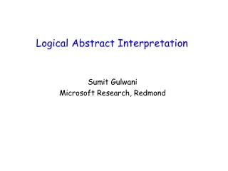 Logical Abstract Interpretation