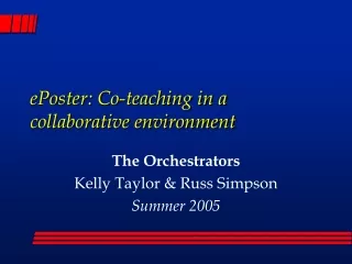 ePoster: Co-teaching in a collaborative environment