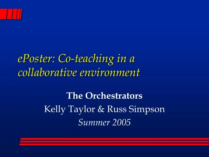 eposter co teaching in a collaborative environment