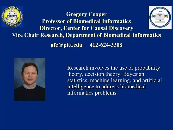 gregory cooper professor of biomedical