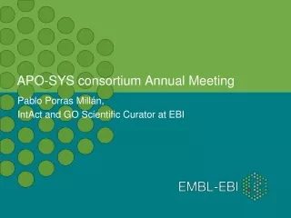 APO-SYS consortium Annual Meeting