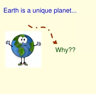 Earth is a unique planet...
