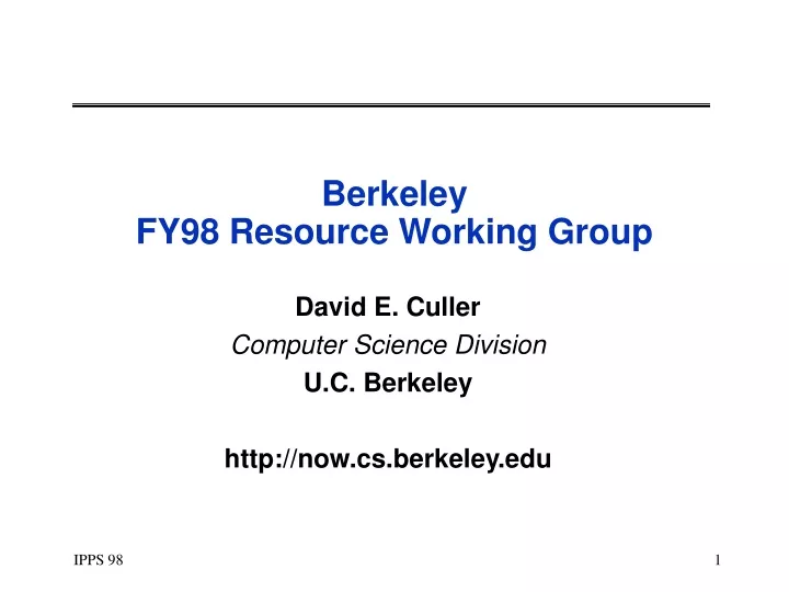 berkeley fy98 resource working group