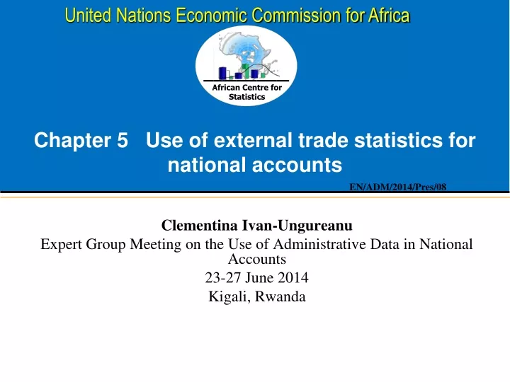 chapter 5 use of external trade statistics for national accounts
