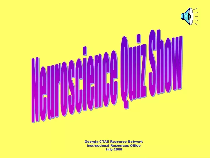 neuroscience quiz show