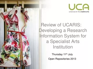 Review of UCARIS: Developing a Research Information System for a Specialist Arts Institution