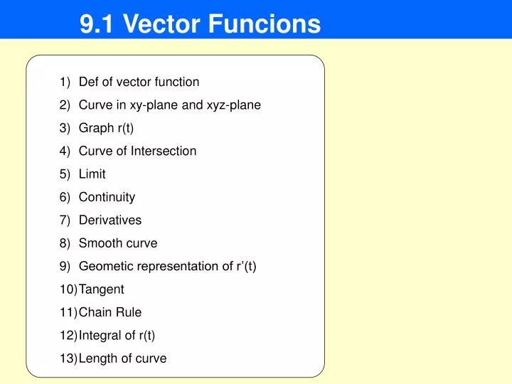 9 1 vector funcions