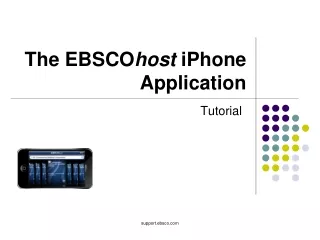 The EBSCO host  iPhone Application