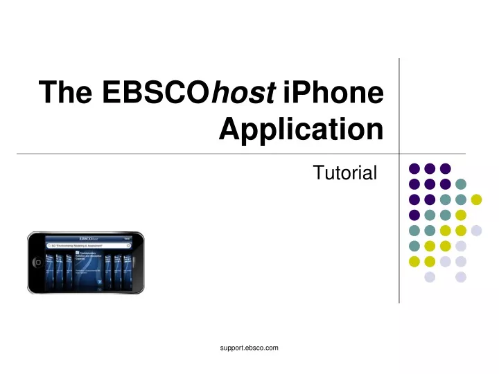 the ebsco host iphone application