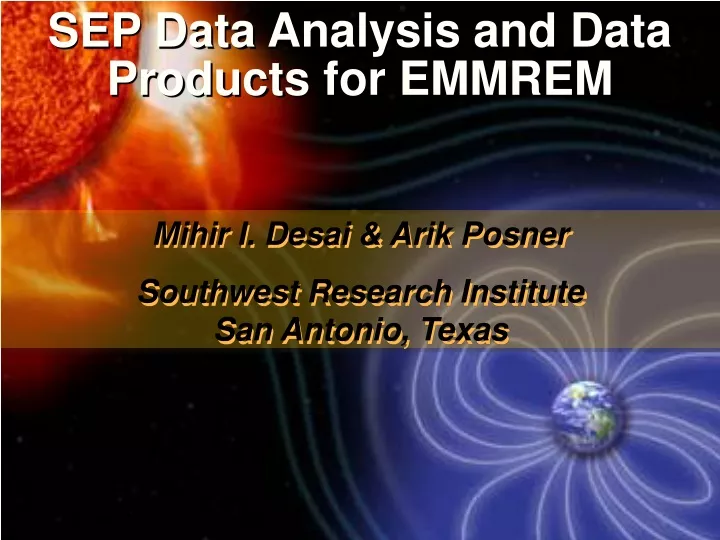 sep data analysis and data products for emmrem