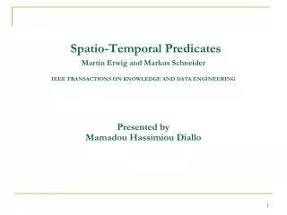 Spatio-Temporal Predicates