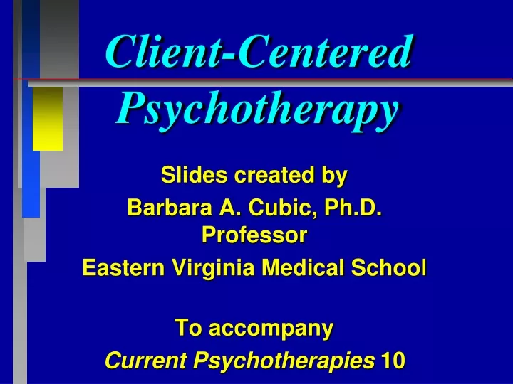 client centered psychotherapy