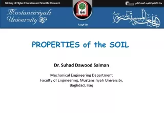 PROPERTIES  of the  SOIL
