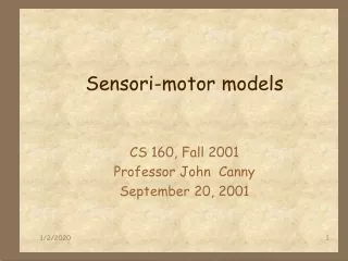 Sensori-motor models